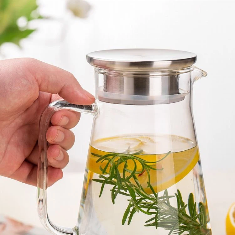 1800 ml stikla krūze ar SS vākiem