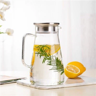 1400 ml stikla krūka ar SS vākiem