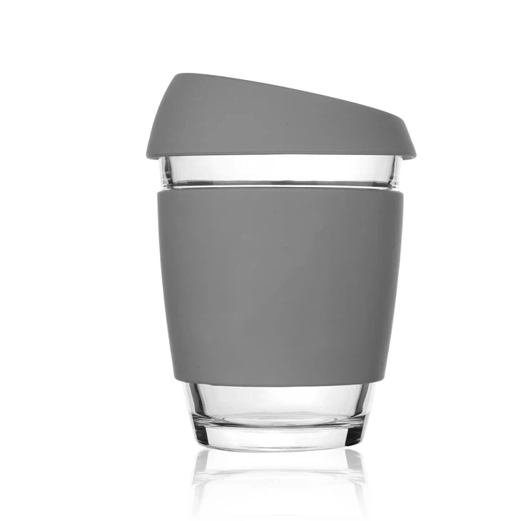 Glass Coffee Cup With Silicone Sleeve