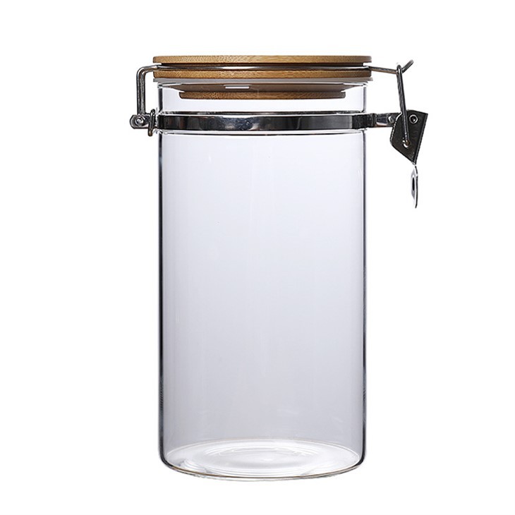 Glass Jars With Bamboo Lids, Glass Food Jars With Lock Lids